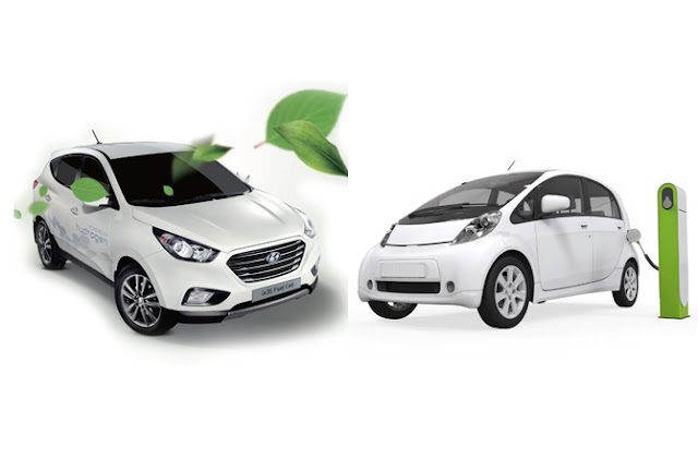 coche eléctrico frente a coche de hidrógeno